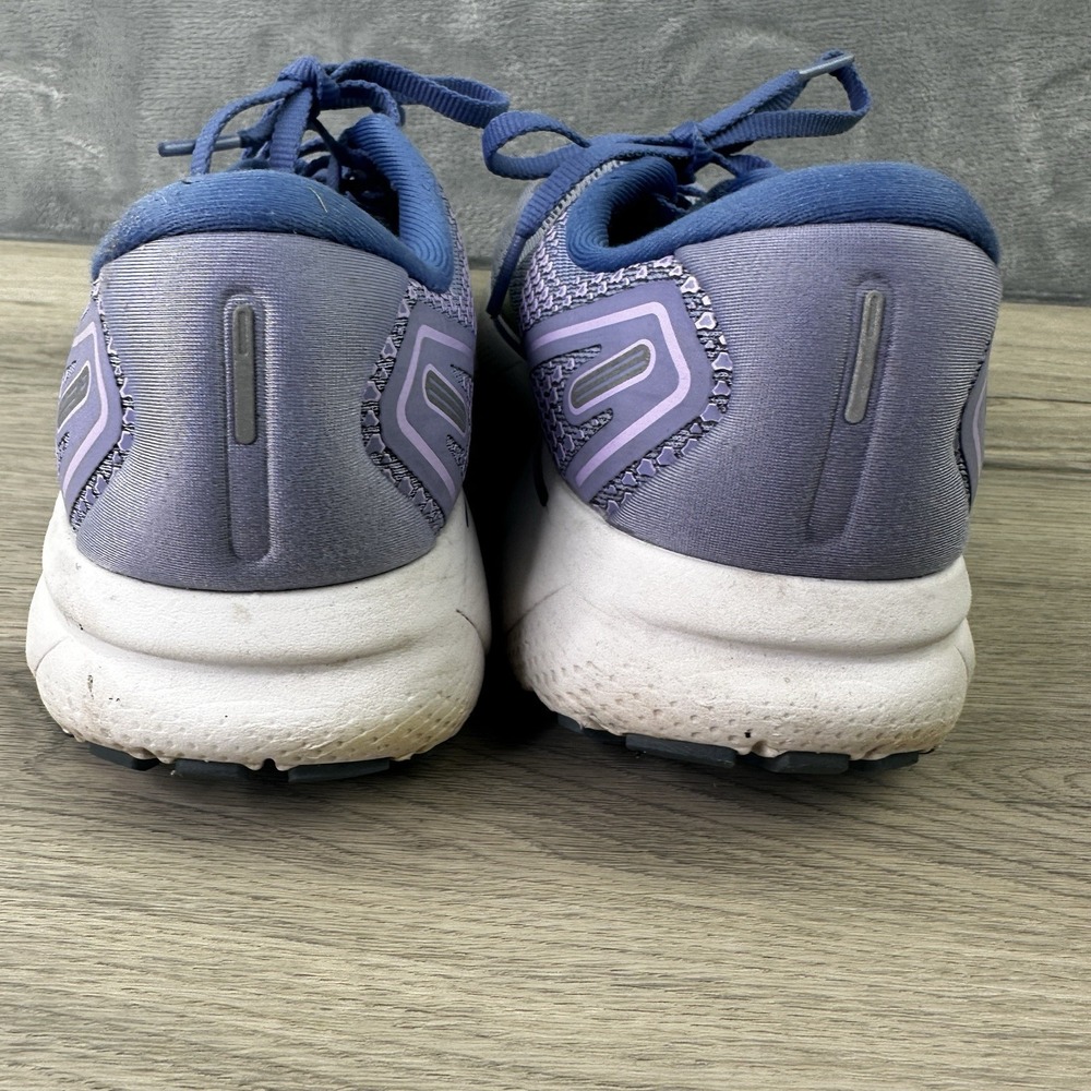 Brooks Ghost 14 Running Shoes Womens 10.5 B Purple Blue Lime 1203561B544 - Picture 2 of 9